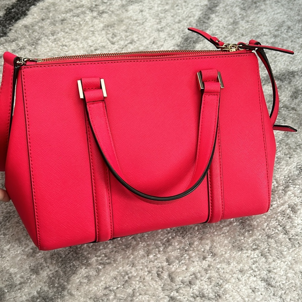 Hot Pink/Deep Salmon Kate Spade Purse - Picture 7 of 8